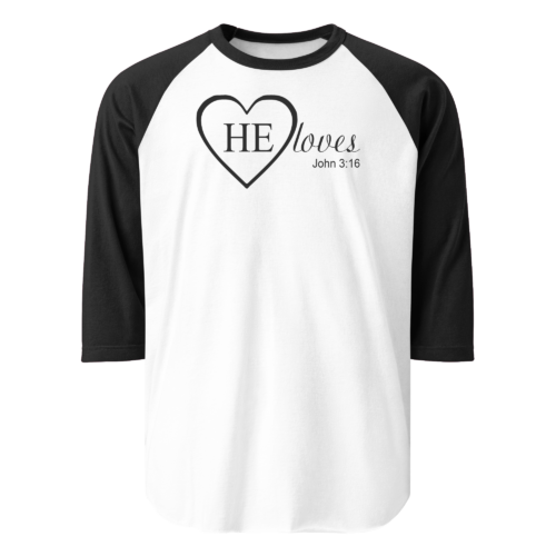 HE Loves Men's Raglan Shirt - Image 7