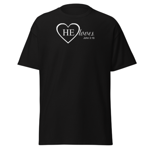 HE Loves Men's T-shirt - Image 3